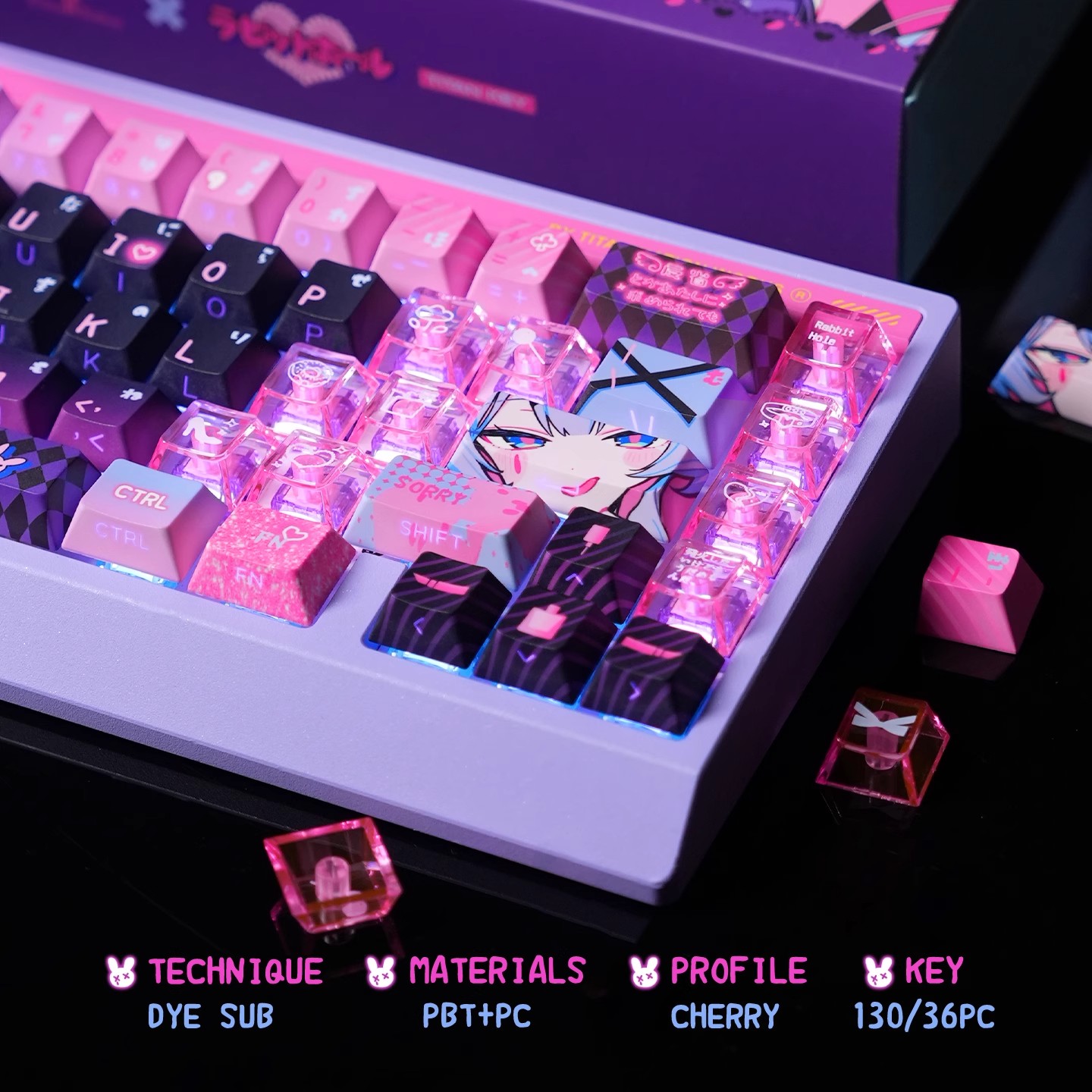 Anime Rabbit Hole Theme Custom - đánh giá và giá Gaming Set Accessories