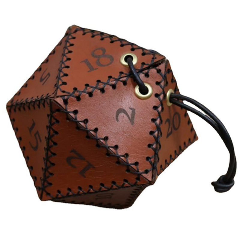 Leather D20 Dice Bag Polygonal - đánh giá và giá Gaming Accessories Gift Ideas