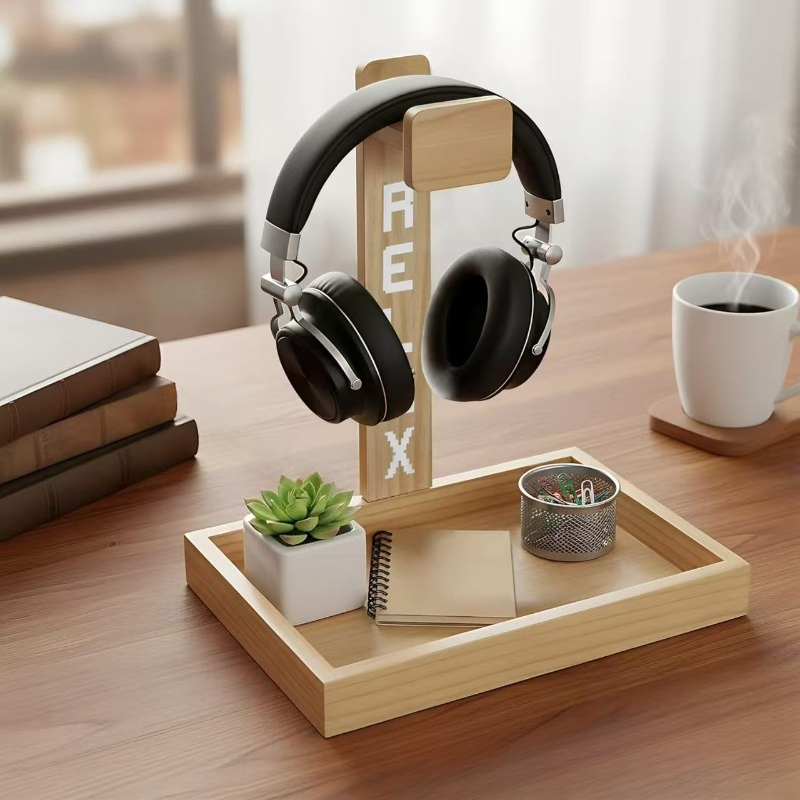 Wooden Gaming Headset Stand, D - đánh giá và giá Gaming Accessories Organizer