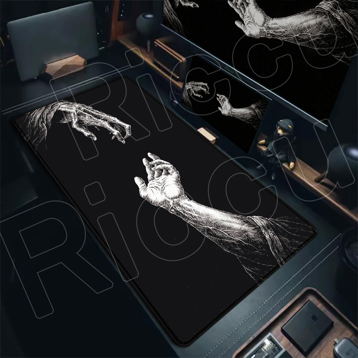 HD Large Black White XXL Gothi - đánh giá và giá Gaming Accessories Pc Setup
